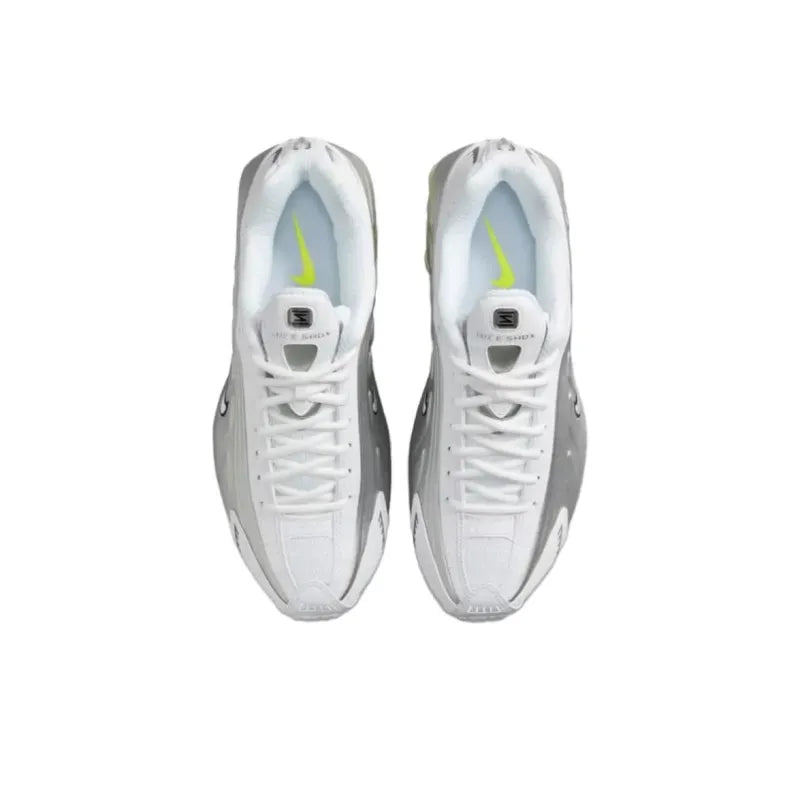 Nike Shox R4 'White Metallic Silver Volt'