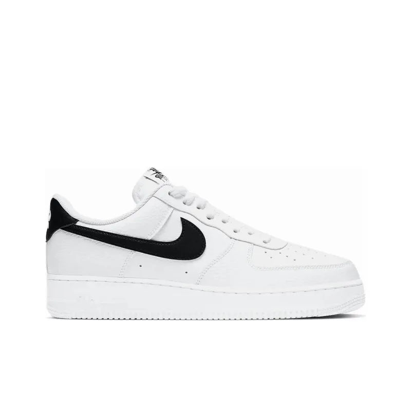 Nike Air Force 1 'White Black Pebbled Leather'