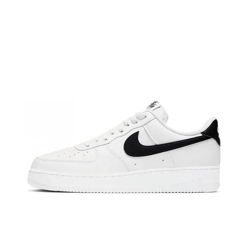 Nike Air Force 1 'White Black Pebbled Leather'