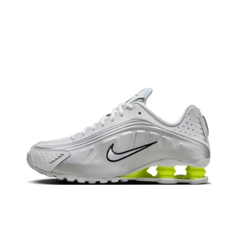 Nike Shox R4 'White Metallic Silver Volt'