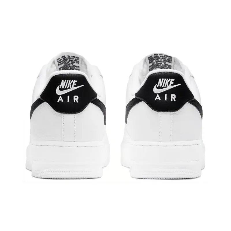 Nike Air Force 1 'White Black Pebbled Leather'